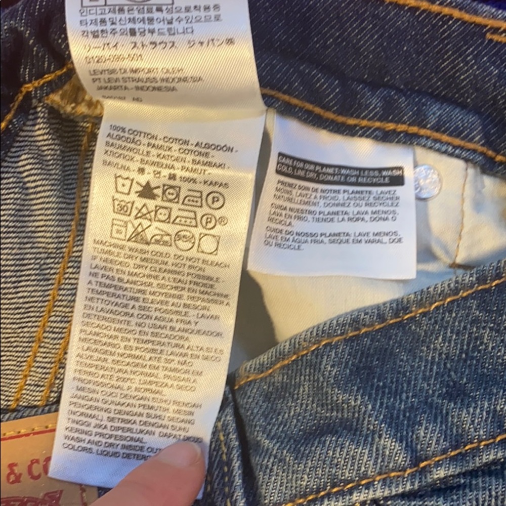 🎨 Mexican Painted Levi’s Jean Skirt Sz 8 29 NWT - Picture 14 of 15